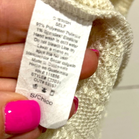 Beige Cable Knit Sweater Vest Top - Picture 3 of 4